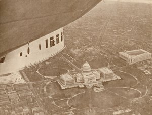 Yhdysvaltain ilmalaiva Los Angeles lennossa Washingtonin yli, 1927 tekijältä Unbekannt