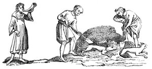 Ketun kaivaminen, 1300-luku, 1833 tekijältä Unbekannt
