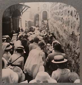 Via Dolorosa Antonion tornista Pyhän haudan kirkkoon, n. 1900 tekijältä Unbekannt
