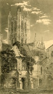 Vesitorni, Canterburyn katedraali, Canterbury, Kent, 1885. tekijältä Unbekannt