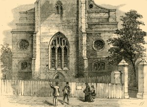 St. Andrewsin länsipää, jossa näkyy goottilainen kaari, n. 1872. tekijältä Unbekannt