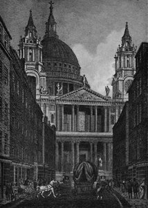 West End of St. Pauls Cathedral Ludgate Streetiltä Ludgate Hill, 1907 tekijältä Unbekannt