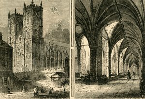 Westminster Abbeyn läntiset tornit ja luostarit, 1881. tekijältä Unbekannt