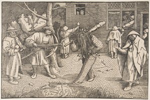 Villi mies tai Orsonin ja Valentinen naamiaiset, 1566. tekijältä Unbekannt