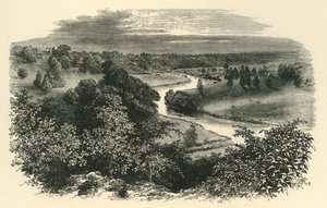 The Wye, Goodrichin linnasta, vuodelta 1890. tekijältä Unbekannt