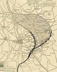Ypres Salient ennen ja jälkeen toista Ypresin taistelua..., Ensimmäinen maailmansota, 1915, c1920. tekijältä Unbekannt