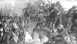 The Zulu War, 1879: Men of H.M.S. Shah Laagerissa Ginghilovossa, 1901. tekijältä Unbekannt
