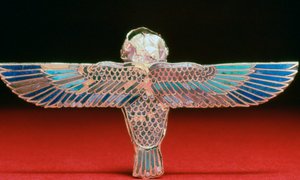 Kultasiivisen ba-amuletin selkä, Ptolemaioksen aika, Egypti, 4.-1. vuosisadalla eKr. tekijältä Unbekannt