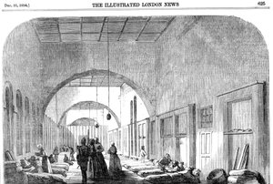 Scutarin kasarkkisairaala Krimin sodan aikana, 1854 tekijältä Unbekannt
