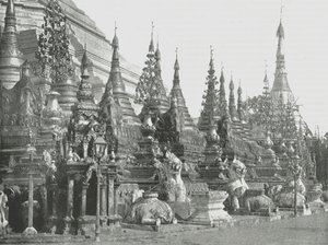 Suuren pagodin tukikohta, Rangoon, Burma, 1895. tekijältä Unbekannt
