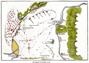 Kuninkaallisen laivaston pommitukset Japanin Kagoshiman satamaan 1863 tekijältä Unbekannt