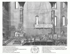 Anna Ioannovnan kruunajaiset 30. huhtikuuta 1730, 1730 tekijältä Unbekannt