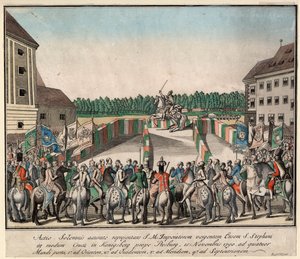 Keisari Leopold II kruunattiin Unkarin kuninkaaksi Pressburgissa 15. marraskuuta 1790 1790. tekijältä Unbekannt