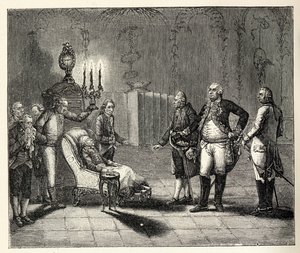 Fredrik II:n kuolema 17. elokuuta 1786. tekijältä Unbekannt
