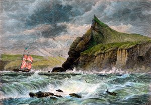 Fowey Harbourin sisäänkäynti Cornwallissa 1800-luvulla tekijältä Unbekannt