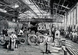 Baldwin Locomotive Worksin pystytysliike. tekijältä Unbekannt