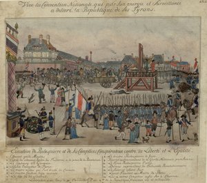 Robespierren ja hänen kannattajiensa teloitus 28. heinäkuuta 1794 tekijältä Unbekannt