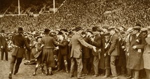 Ensimmäinen FA Cupin finaali pelataan uudella Wembley-stadionilla Lontoossa 28. huhtikuuta 1935. tekijältä Unbekannt