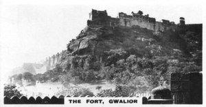 Linnoitus, Gwalior, Madhya Pradesh, Intia, vuodelta 1925 tekijältä Unbekannt