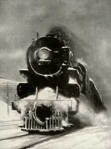 Myrskyn raivo ei tee vaikutusta tähän mammuttiveturiin, 1935. tekijältä Unbekannt