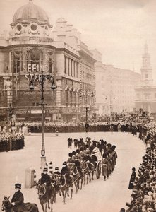 King Georgesin liikuttava yksinkertaisuus viimeisellä matkalla Lontoon läpi, 1936 tekijältä Unbekannt