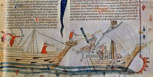 Meritaistelu, noin 1340 tekijältä Unbekannt