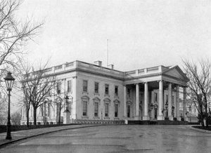 Valkoisen talon pohjoinen portiikko, Washington D.C., USA, 1908 tekijältä Unbekannt