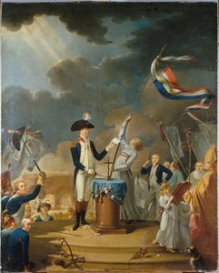 El jurament de La Fayette al Festival de la Federació, 14 de juliol de 1790, 1791. finlandès tekijältä Unbekannt