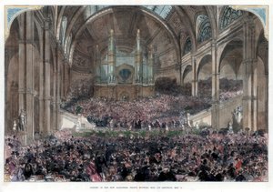 Uuden Alexandra Palacen avajaiset Muswell Hillissä 1. toukokuuta 1875 tekijältä Unbekannt