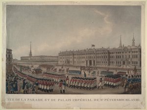 Paraati Talvipalatsin edessä Pietarissa 1812, 1812 tekijältä Unbekannt