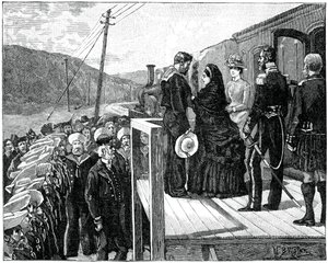 Kuningatar luovuttaa Albert-mitalin rannikkovartija George Oatleylle, 1800-luvun loppu, 1900 tekijältä Unbekannt
