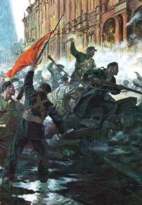 Talvipalatsin myrsky, Pietari, Venäjän vallankumous, lokakuu 1917 tekijältä Unbekannt