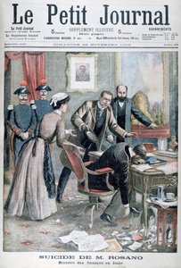 Italian valtiovarainministerin Signor Rosanon itsemurha, Napoli, 1903 tekijältä Unbekannt