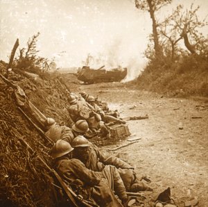 Courcellesin valloitus Pohjois-Ranskassa kesäkuussa 1918 tekijältä Unbekannt