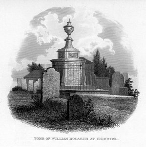 William Hogarthin hauta Chiswickissä, 1840 tekijältä Unbekannt