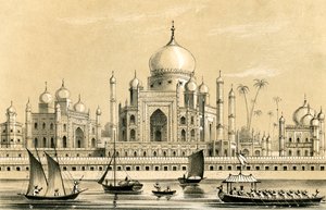Akbar Khanin suosikkisulttaanin hauta Agrassa, 1847 tekijältä Unbekannt