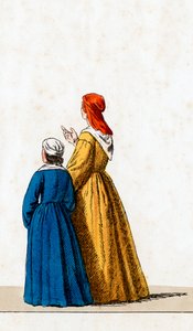 Teatterin pukusuunnittelu Shakespearen näytelmään Henry VIII, 1800-luku tekijältä Unbekannt