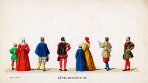 Teatterin pukusuunnittelua Shakespearen näytelmään, Henry VIII, 1800-luku tekijältä Unbekannt