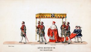 Teatterin pukusuunnittelua Shakespearen näytelmään, Henry VIII, 1800-luku tekijältä Unbekannt