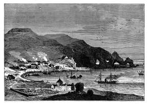 Thorshavn, Färsaarten pääkaupunki, vuodelta 1890 tekijältä Unbekannt