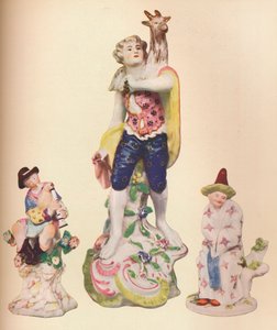 Kolme kiinalaista hahmoa Wallace Elliot -kokoelmasta, c1775 tekijältä Unbekannt