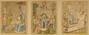 Kolme paneelia, italialainen, 1300-luvun loppu. tekijältä Unbekannt