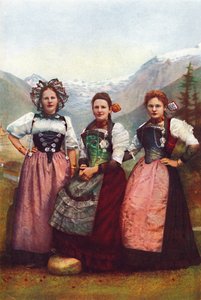 Kolme sveitsiläistä tyttöä, 1912 tekijältä Unbekannt