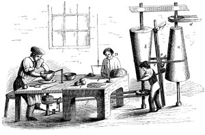 Keramiikkaastian heittäminen, c1860 tekijältä Unbekannt