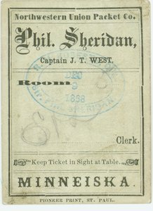 Lippu höyrylaivaan Phil. Sheridan, 9. joulukuuta 1868 tekijältä Unbekannt