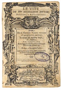 Nimilehti: Giorgio Vasari, Erinomaisimpien italialaisten maalareiden elämä, kuvanveistäjä, 1568. tekijältä Unbekannt