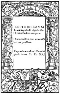 Lucianin nimilehti, 1521, 1893 tekijältä Unbekannt