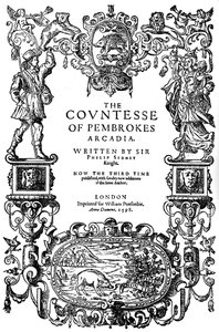 Sir Philip Sidneyn The Countess of Pembrokes Arcadia nimisivu, kolmas painos, 1598 1893 tekijältä Unbekannt