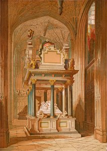 Kuningatar Elisabetin hauta. - Westminster Abbey, c1845, 1864 tekijältä Unbekannt