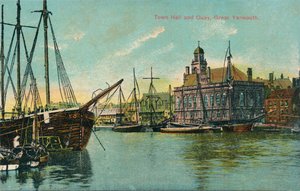 Kaupungintalo ja laituri, Great Yarmouth, Norfolk, 1905 tekijältä Unbekannt